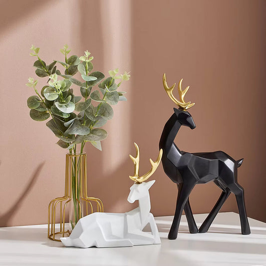 Geometrischer Hirsch Anzeige Figurine | Brehn