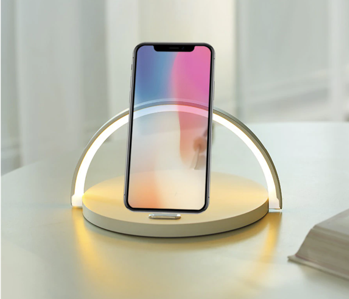 Brehn | Bowlight Design | Atmosphärisches 3-in-1 Nachtlicht mit kabelloser Ladung