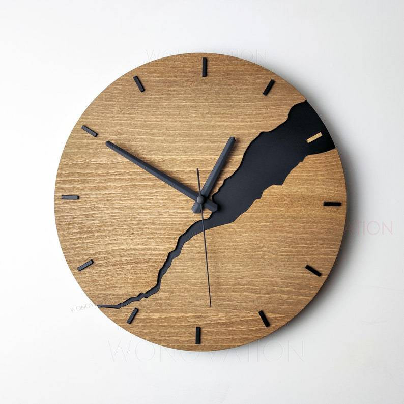 Brehn | Luxe Holz Wand-uhr - Zeitloses Design für Jedes Interieur