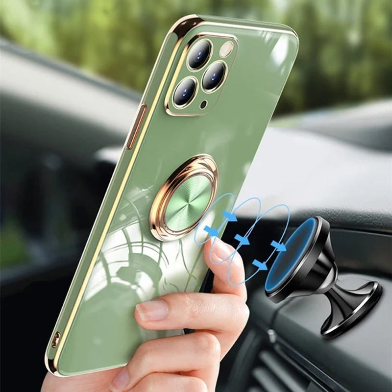 Plattiertes iPhone-Case mit Ring | Brehn