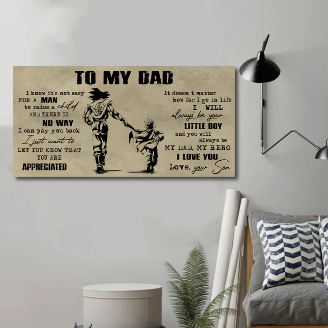 Personalisierter Vater-Sohn-Leinwanddruck