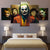 Joker Versionen - 5-teilige Leinwand Wandkunst Malerei