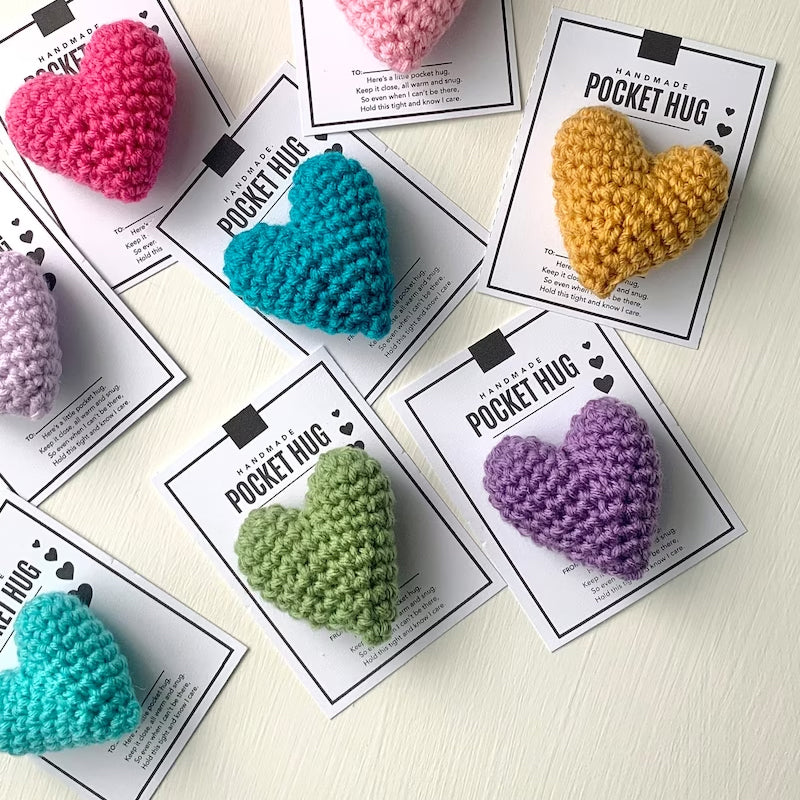 Pocket Hug Gehäkeltes Herz Kleines Geschenk