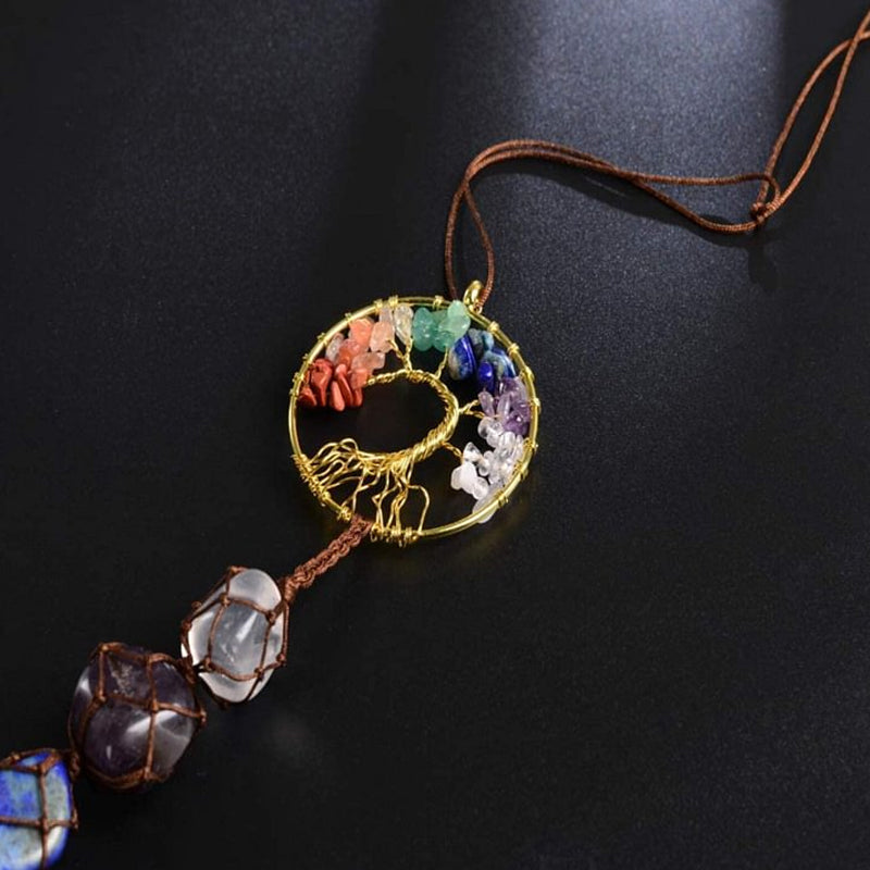 Brehn | 7 Chakra Stein Heilung Kristall Lebensbaum Dekoration