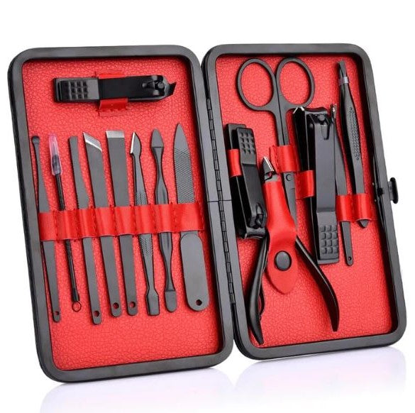 Brehn | 15-teiliges professionelles Maniküre-Set mit Reisetasche
