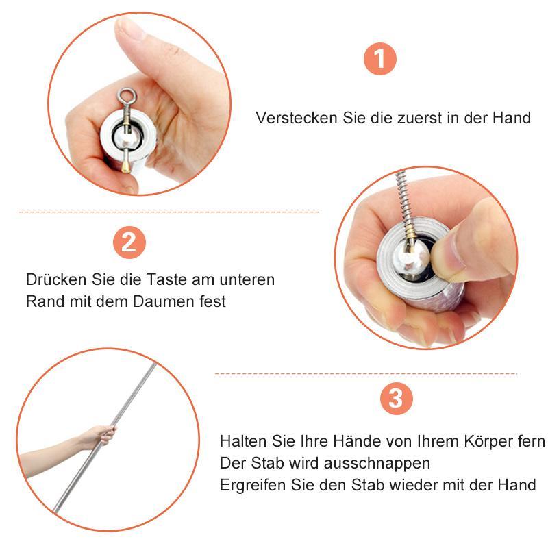 Brehn | Tragbare Metall Stab für Selbstverteidigung und Zauberkunst