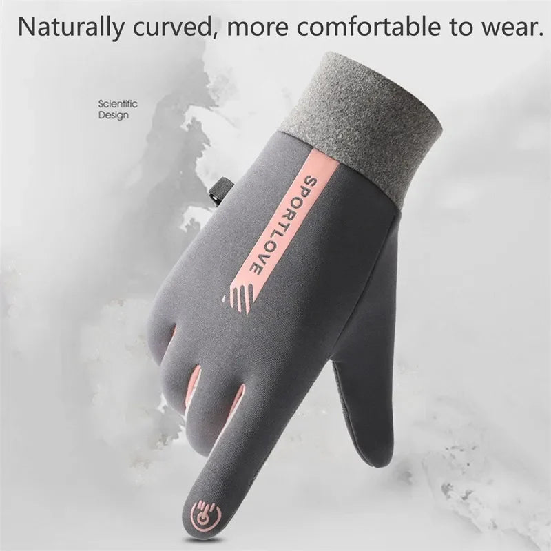 Wasserdichter, rutschfester und kältebeständiger Finger-Touchscreen-Handschuh