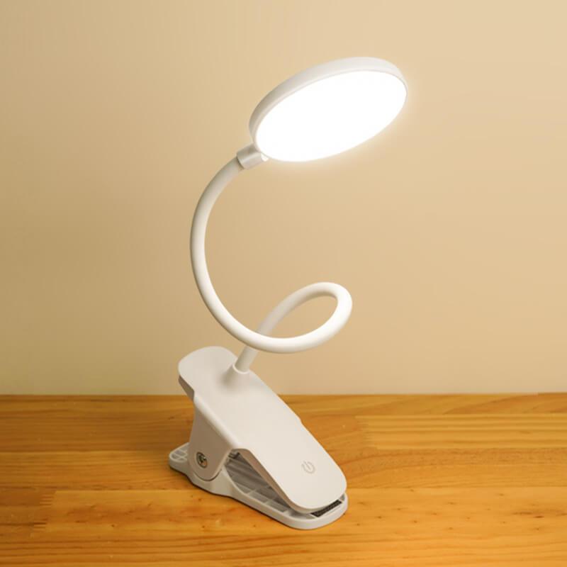 Brehn | Einfache LED Clip-Schreibtischlampe wiederaufladbar Augenschutz Nachtlicht