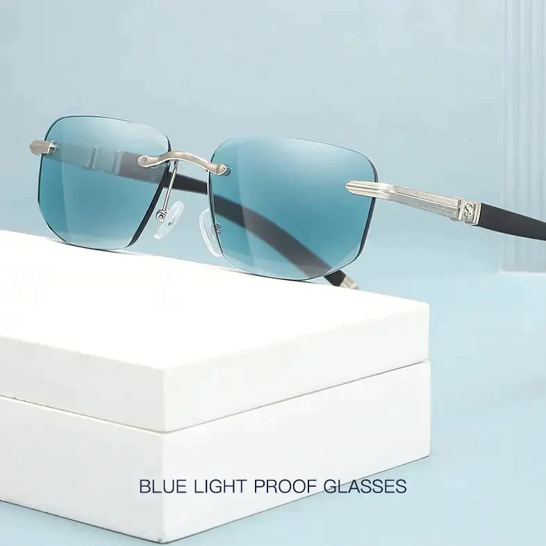 Brehn | Saphir Hohe Härte Anti-Blau Licht Weit und Nah Lesebrille Sonnenbrille