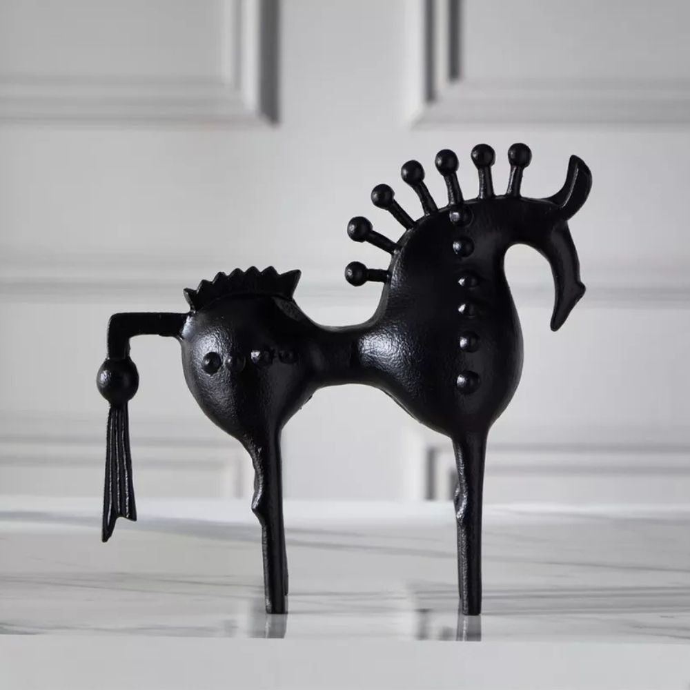 Abstrakte Metallpferdeskulptur | Brehn