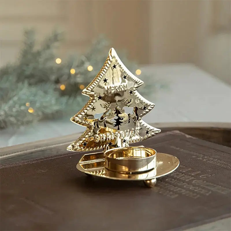 Brehn | Goldene Weihnachtskerzenhalter