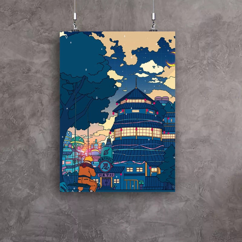 Anima Buildings - Leinwand Wandkunst Malerei
