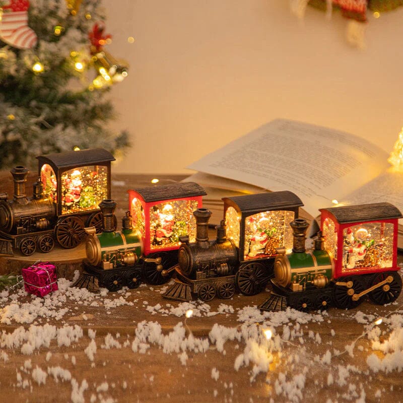 Weihnachtskristall schwebender Schneezug Licht | Brehn