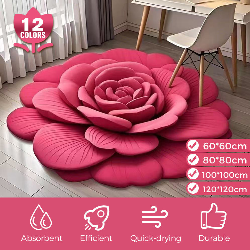 Brehn | FloraLux Elegante Fußmatte | Plüschkomfort mit Kieselgur für schnell trocknende Eleganz