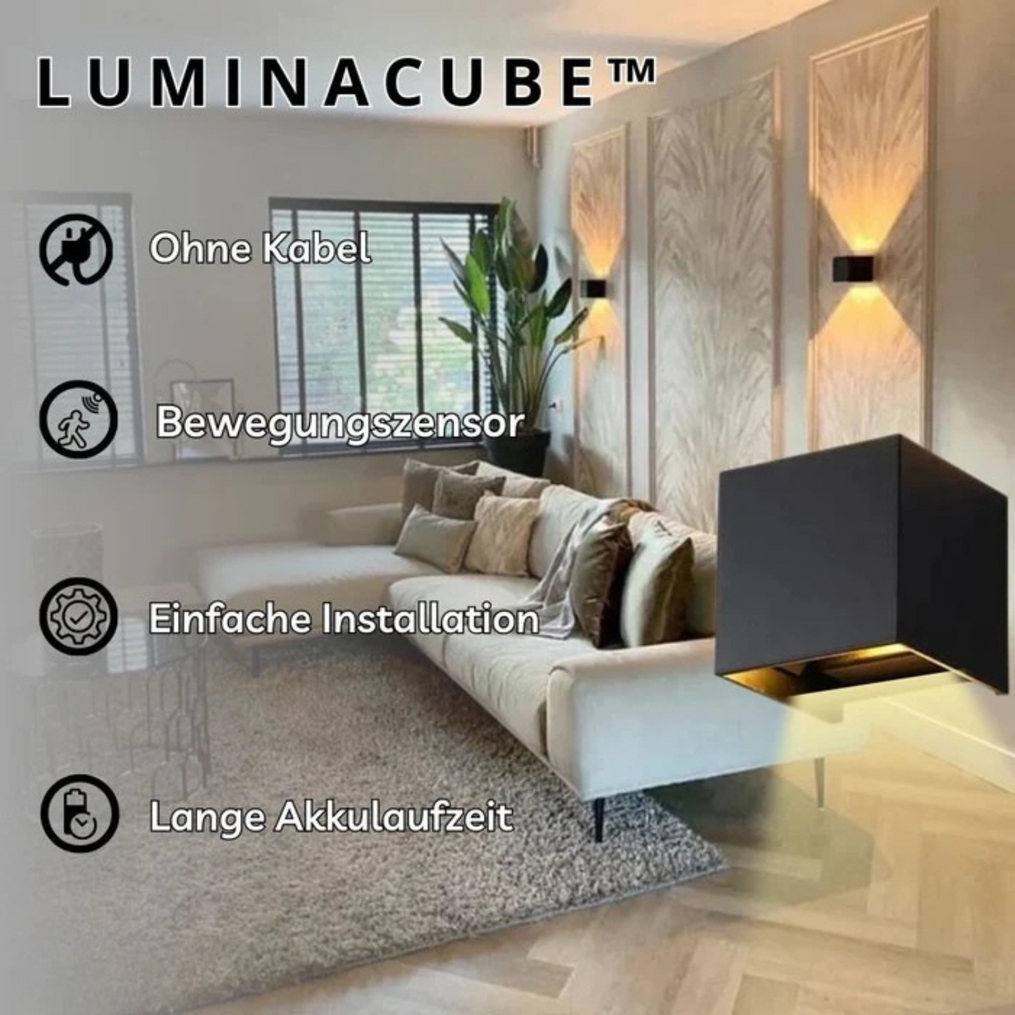 Drahtlose LED-Wandlampe | Brehn