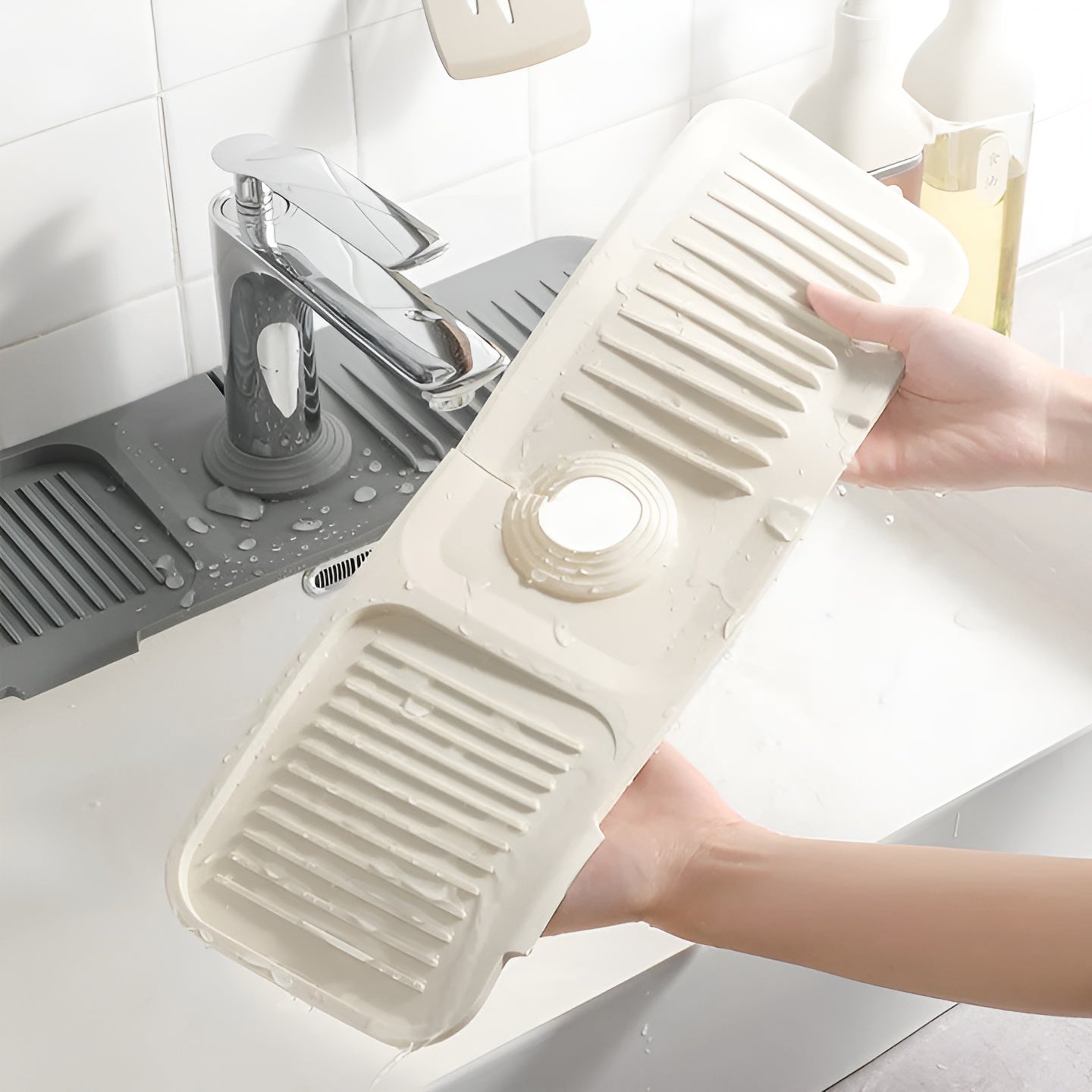 Silikon-Spritzschutz für Wasserhähne – Praktische Tropfmatte | Ideal für Küche und Bad
