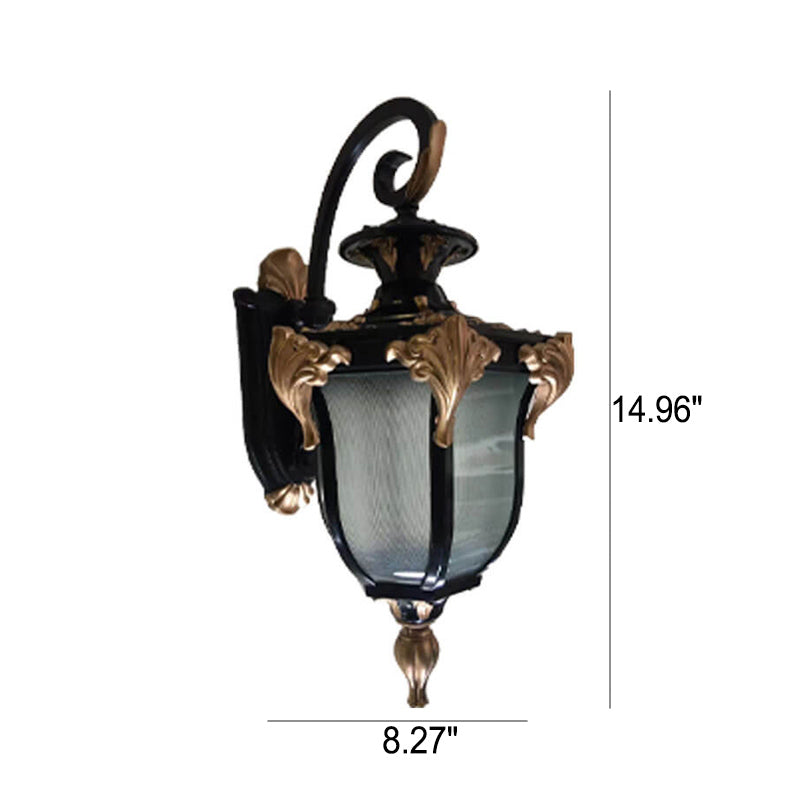 Europäisches Retro-Laternen-Glas Außen wasserdicht 1-Licht Wandleuchte Lamp | Brehn