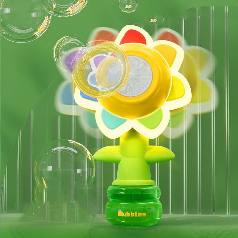 Brehn | Sonnenblumenförmiger tragbarer elektrischer Blasenmacher Spielzeug