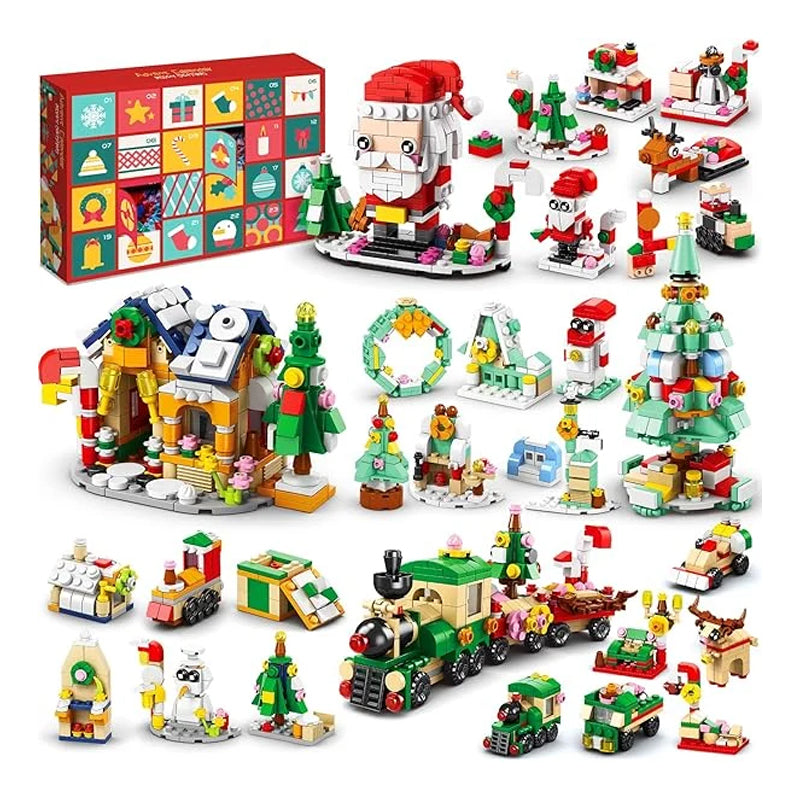 Brehn | Weihnachts-Adventskalender Überraschungs-Bausteinset