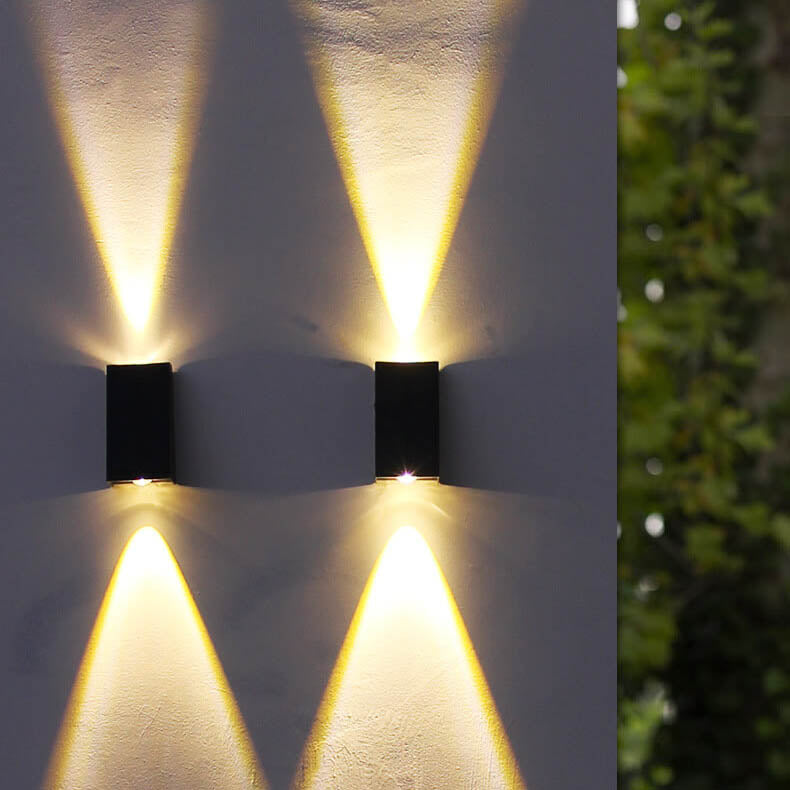 Einfache Solar-Trapez-Outdoor-Wasserdichte Auf- und Abwärtslichter LED-Wand-Sconces-Lampe | Brehn
