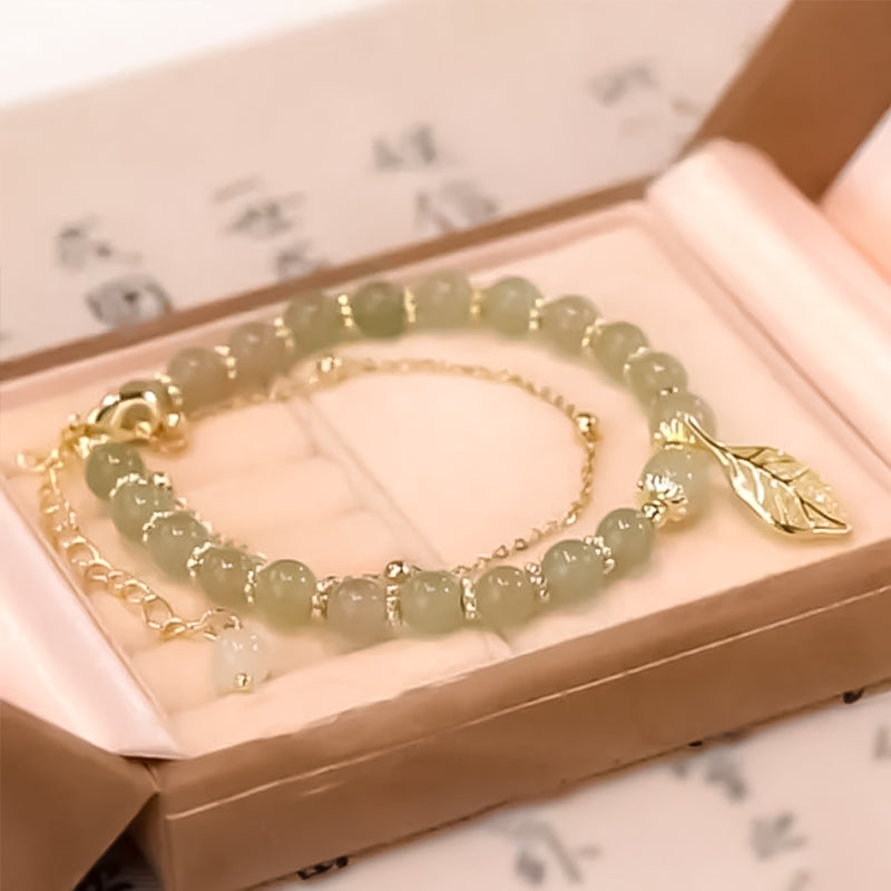 Brehn | Hetian Jade Blattgold Armband