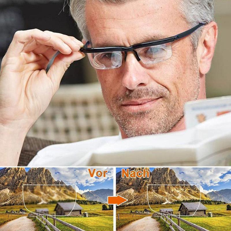 Brehn | Einstellbare Fokus-Brille | Variabler Dioptrien-Bereich (-6,0 bis +3,0) | Unisex | Dual-Lens-Technologie für Nah- & Fernsicht | Robuster Flex-Rahmen