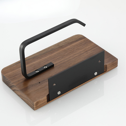 Brehn | Eleganter Wand-WC-Papierhalter - aus Walnuss und Edelstahl