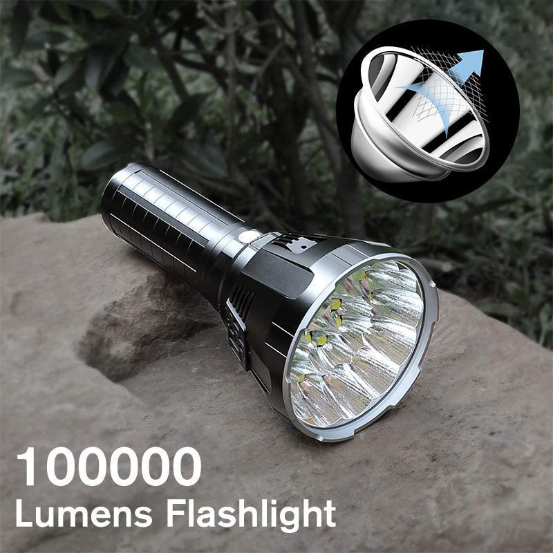 30000-5000 Lumen Hochleistungs-LED-Taschenlampe, wasserdicht