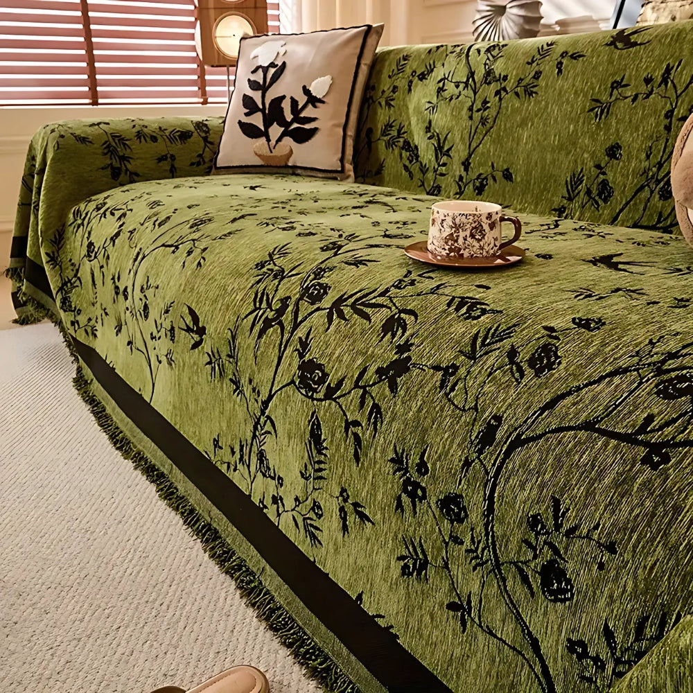 Floral Chenille Sofa Werfen | Brehn