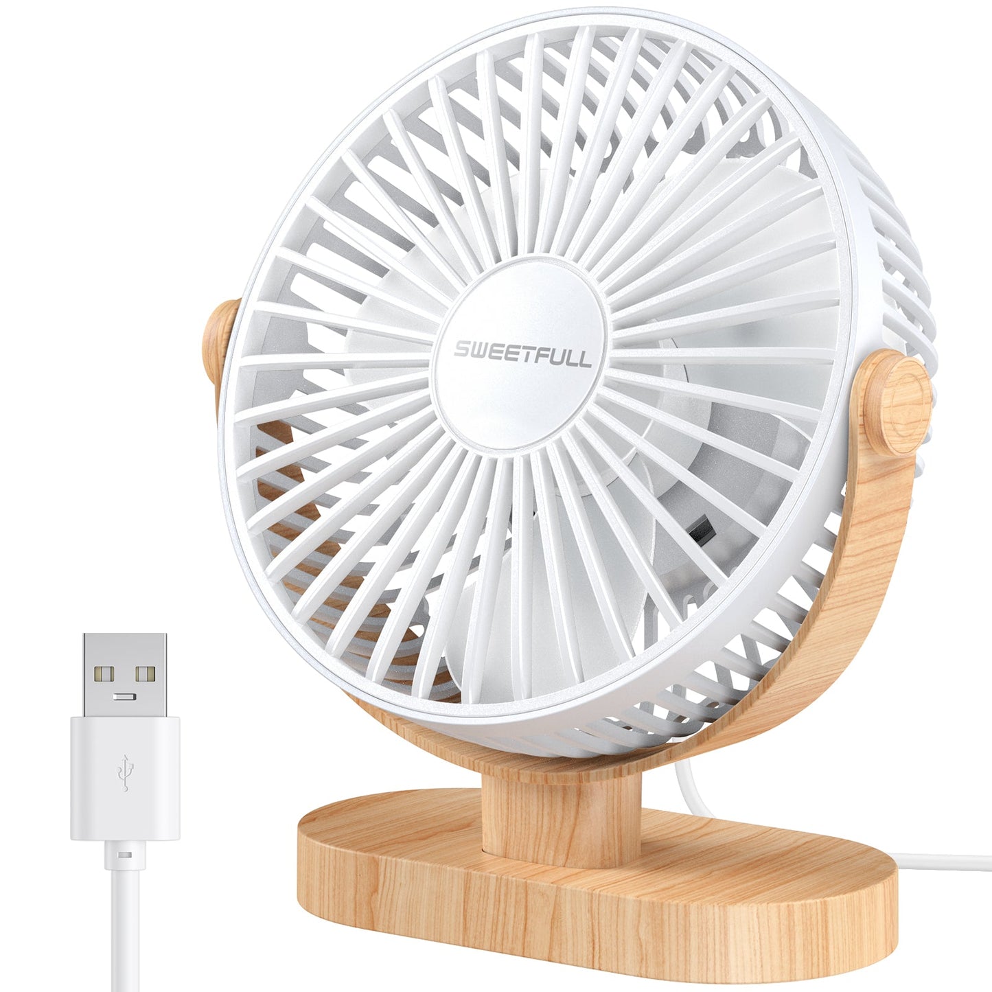 6,5 Zoll USB Kleiner Tischventilator für Zuhause Büro Auto Outdoor Reisen | Brehn