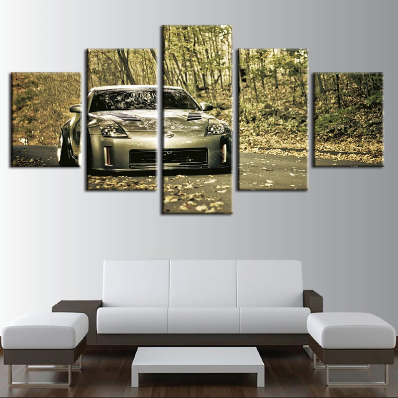 5 Teile Klassische Metallische Auto - Leinwand Wandkunst Gemälde