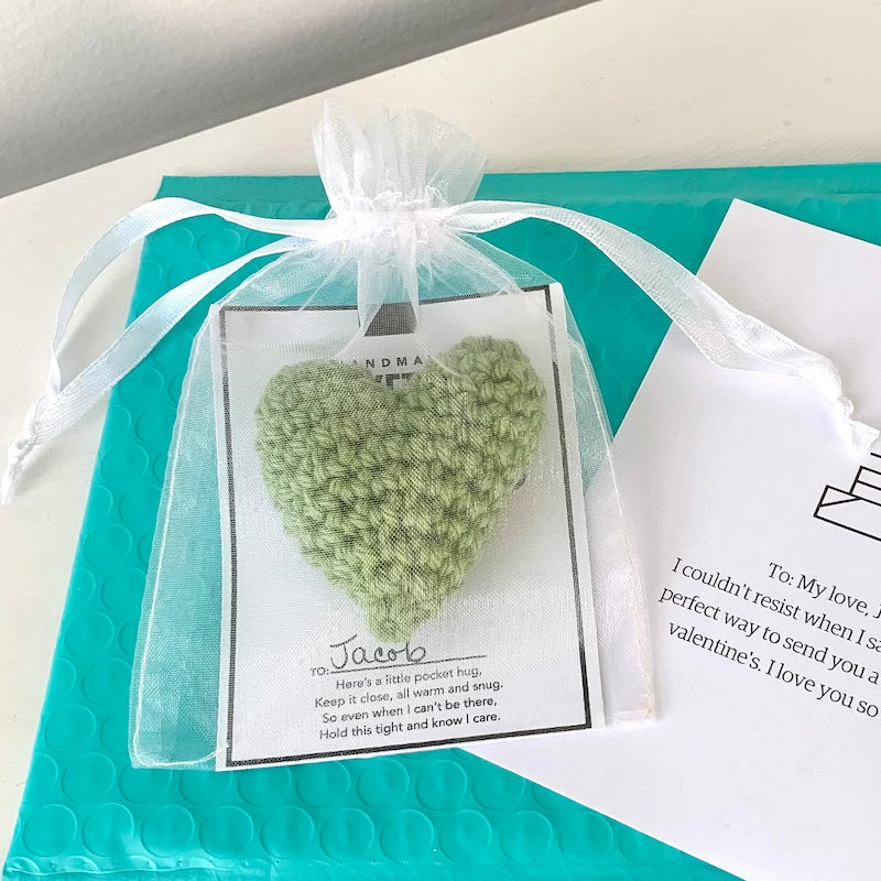 Pocket Hug Gehäkeltes Herz Kleines Geschenk