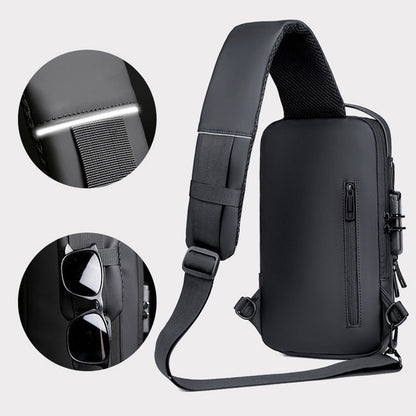 Brehn | USB-Ladesport-Sling Anti-Diebstahl-Umhängetasche