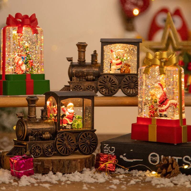 Weihnachtskristall schwebender Schneezug Licht | Brehn