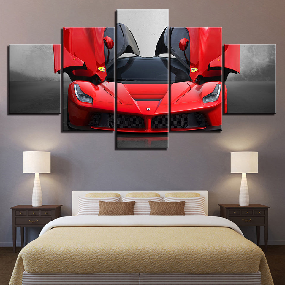 Luxus Ferrari Auto - Leinwand Wandkunst Malerei