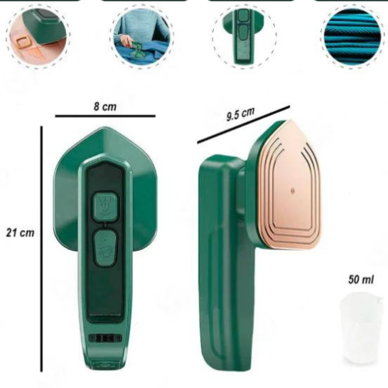 Brehn | LuxeSteam Mini Dampfstation | Tragbares Bügeleisen ideal für Reisen und schnelle Faltenentfernung
