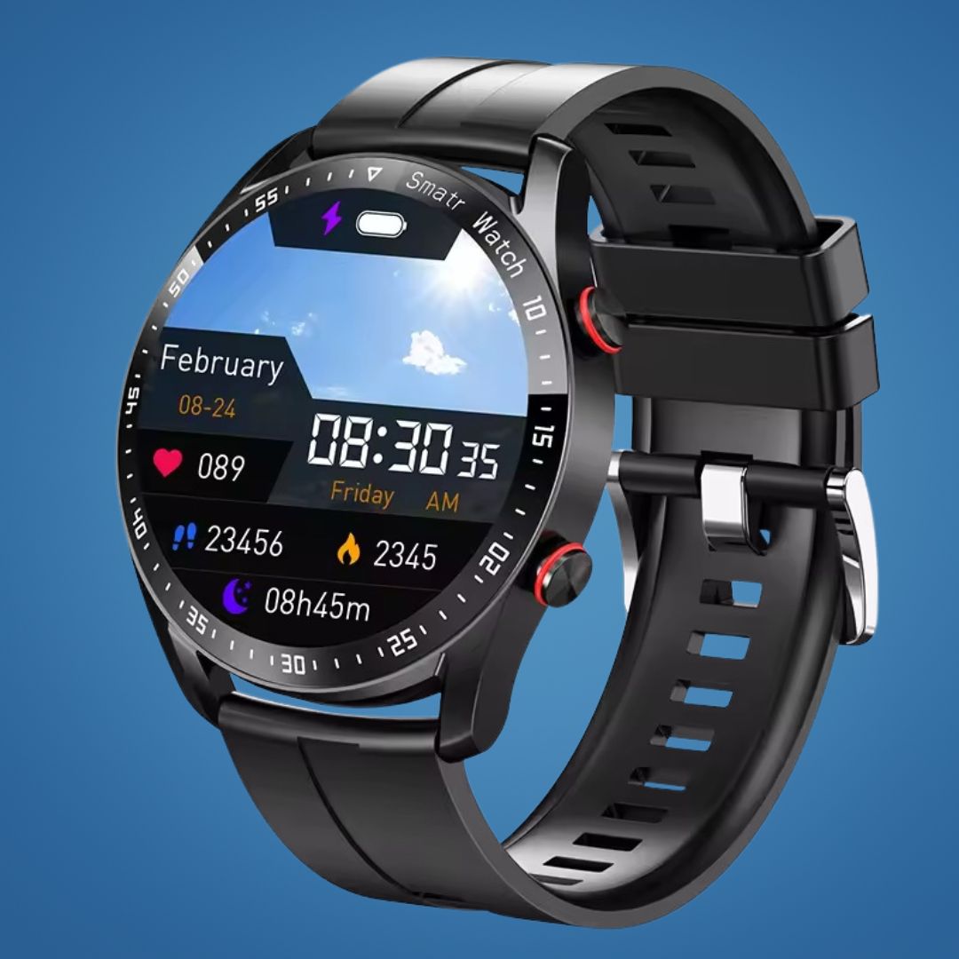 FitTrack | Nicht-invasive Fitness-Smartwatch - Verfolgt körperliche Aktivität - Herzfrequenz - Schlaf - Training - GPS-Benachrichtigungen - Wasserfest Brehn