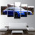 5 Stück Blau Klassische Auto - Leinwand Wandkunst Gemälde