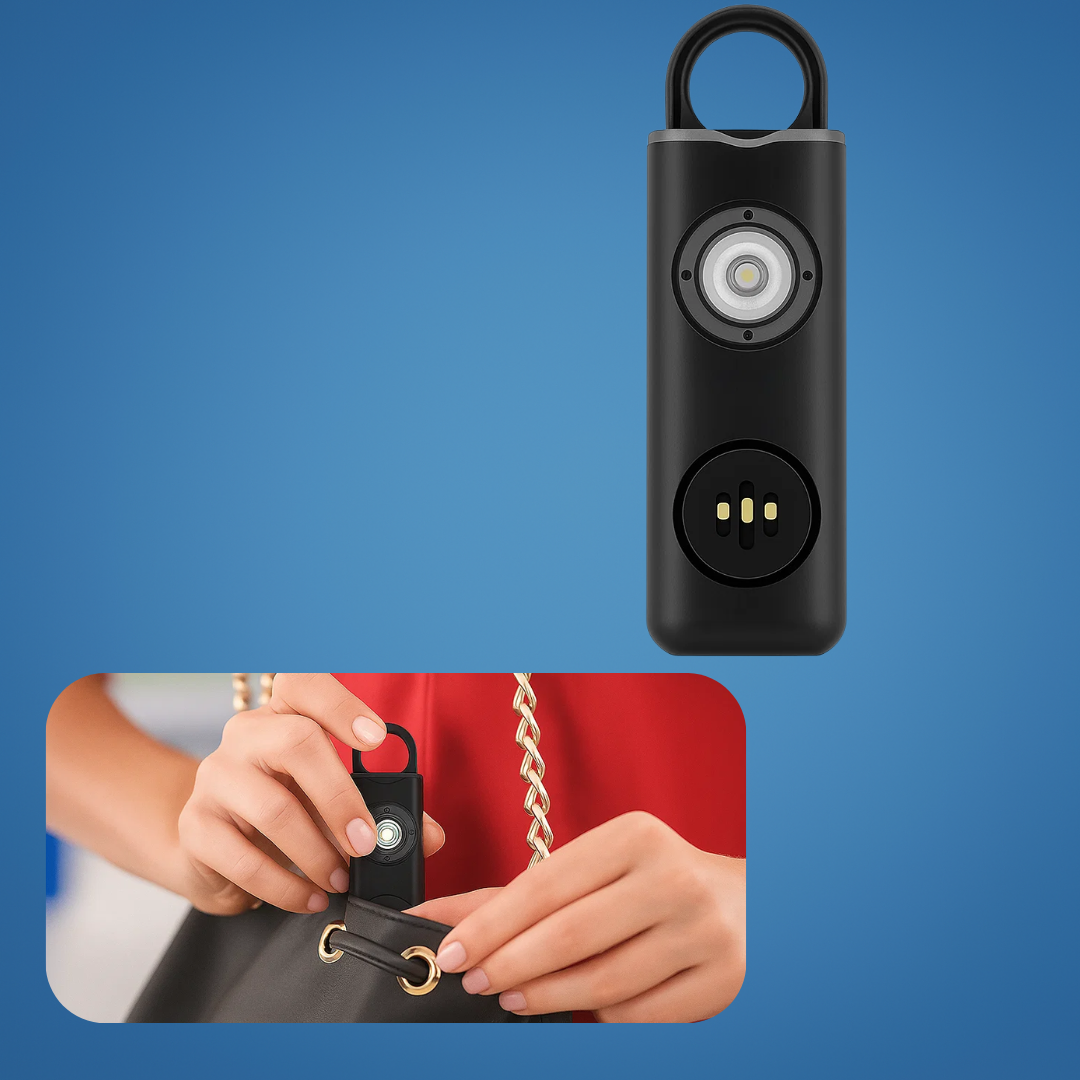Ultralauter 130 dB Sirene – Kompakt LED Taschenlampe Sicherheitsgerät – Für Nachtschwärmer, Studenten & Pendler Brehn