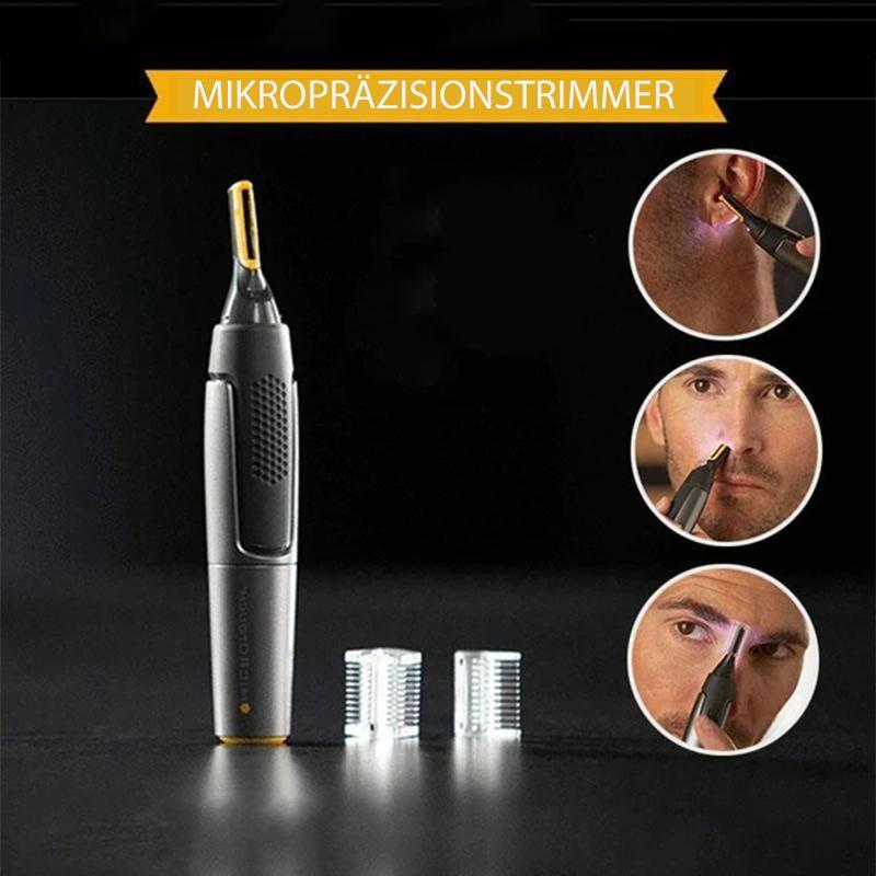 Brehn | Professional Ultradünner Präzisionstrimmer | Titan-Edelstahl-Klingen | Integriertes LED-Licht | Mikro-Oszillations-Technologie | Für Nase, Ohren & Konturen