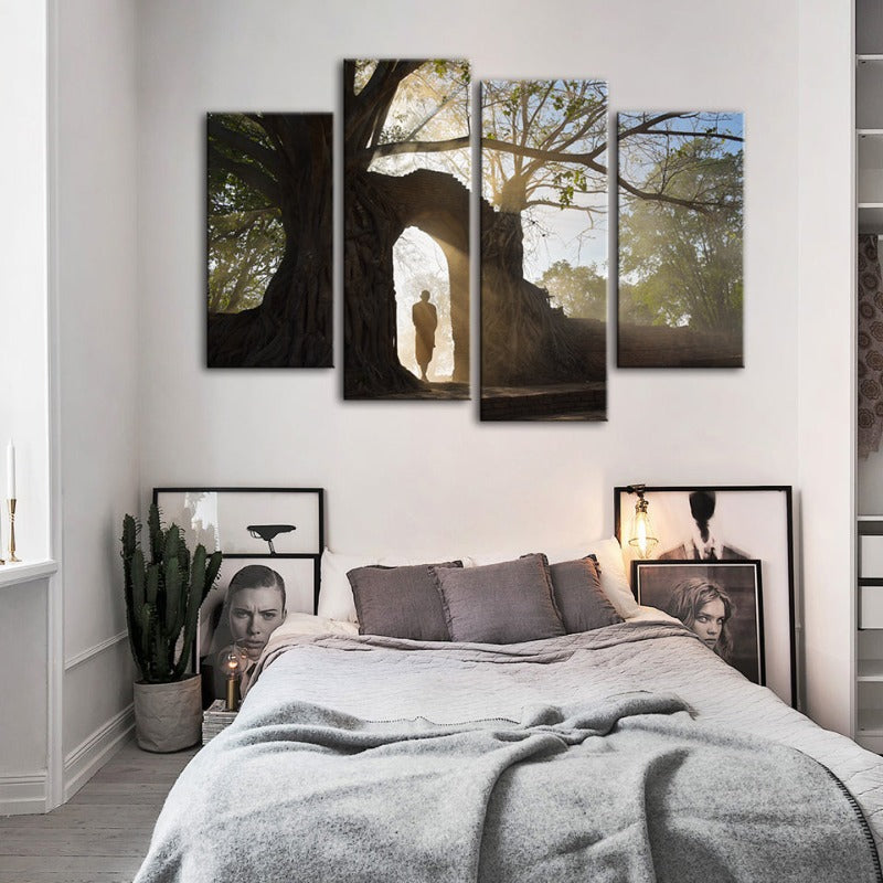 4-teilige Lone Man Nature - Leinwand Wandkunstmalerei