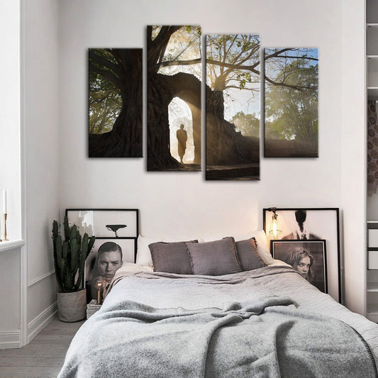 4-teilige Lone Man Nature - Leinwand Wandkunstmalerei