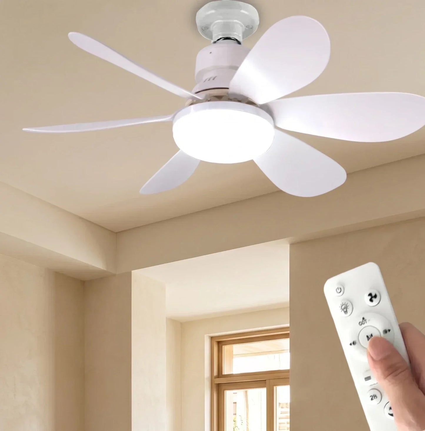 Deckenventilator LED mit Fernbedienung und dimmbaren Licht | Brehn