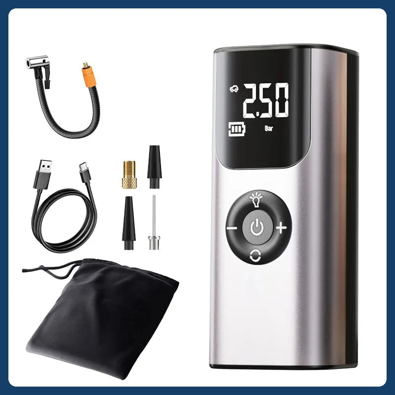 Brehn | Mini drahtloser automatischer Auto-Reifen-Luftkompressor-Pumpe