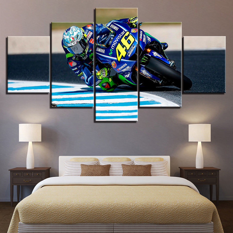 Motorradrennen - Leinwand Wandkunst Gemälde