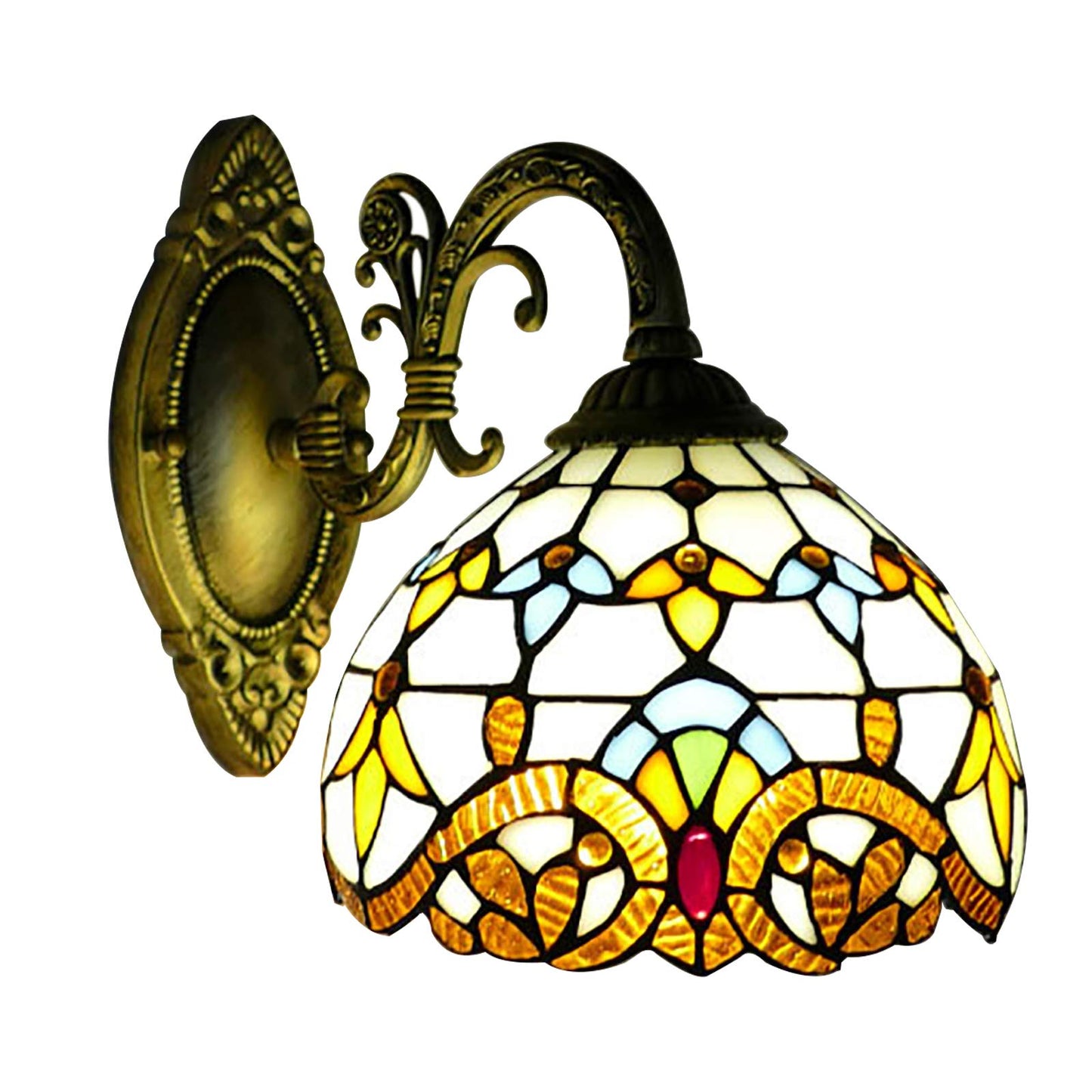 Retro Lampenschirm aus Glasmalerei | Brehn