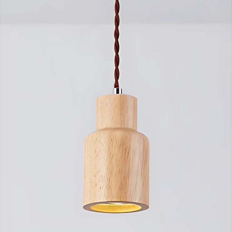 Brehn | Skandinavische Moderne LED Pendelleuchte aus Holz