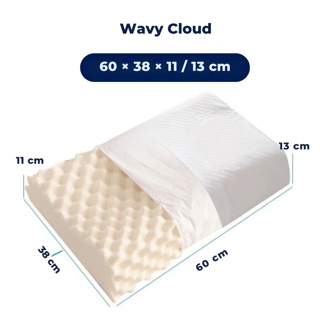 EcoNeck Comfort | 100% Naturkautschuk Orthopädisches Kissen - gegen Nackenschmerzen - Bequemes und Unterstützendes Kissen - Besserer Schlaf - Wellness Brehn