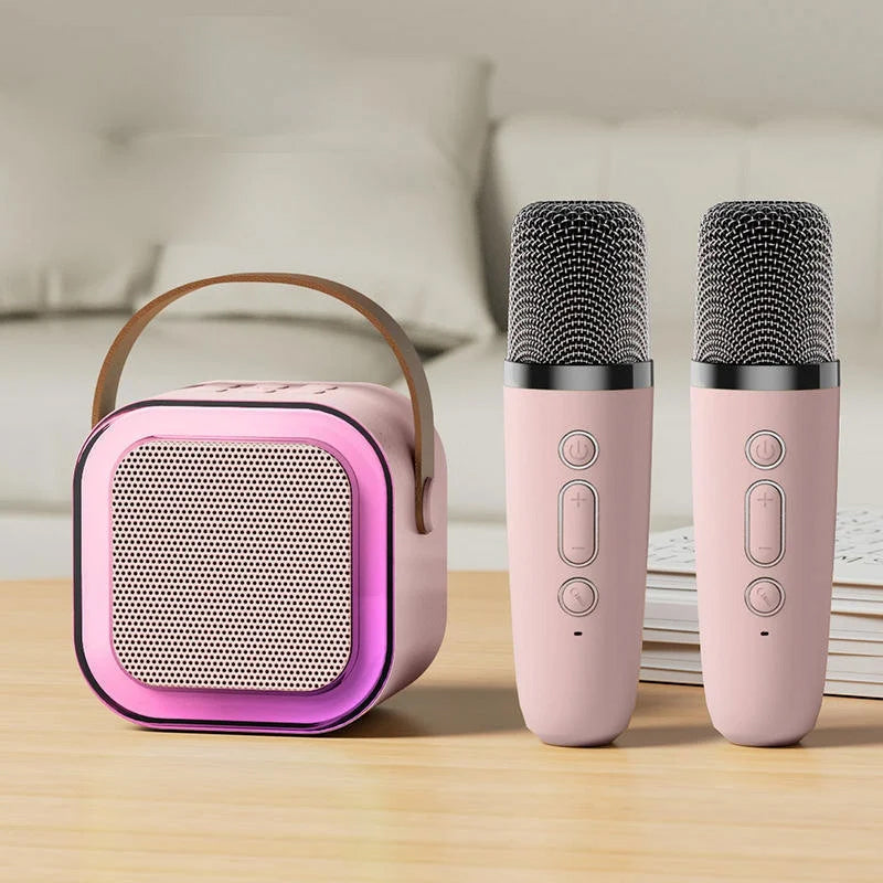 Brehn | Mini-Karaoke-Maschine für Kinder mit drahtlosen Mikrofonen