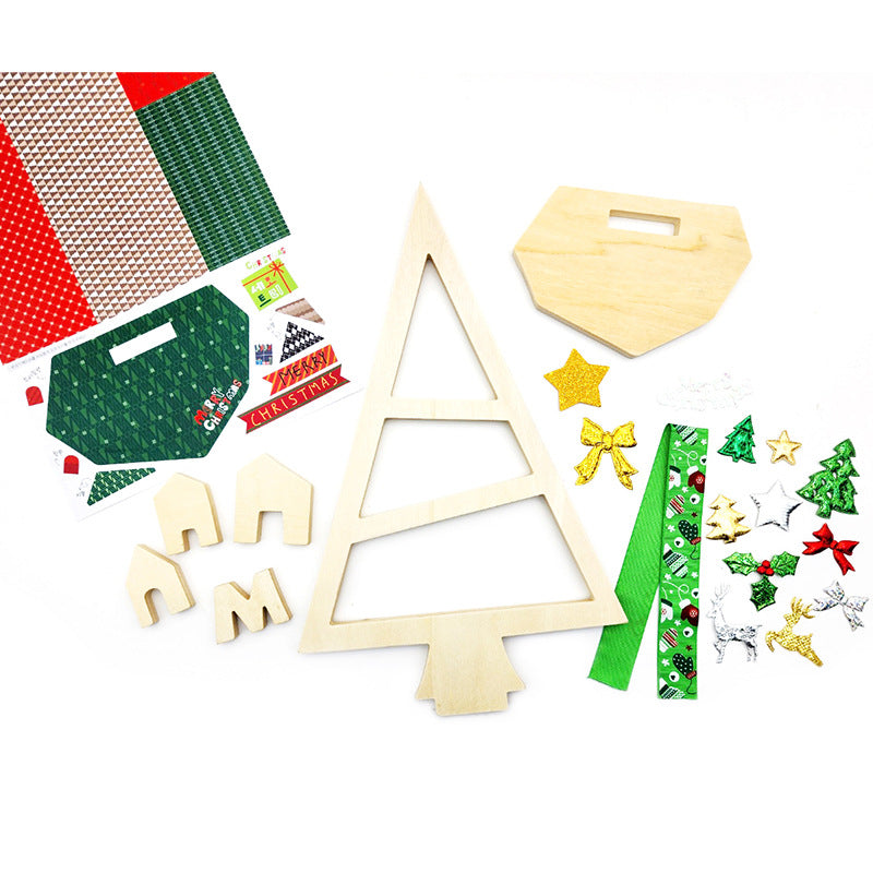 DIY-Holz-Weihnachtsbaum, Miniatur-Tischdekoration